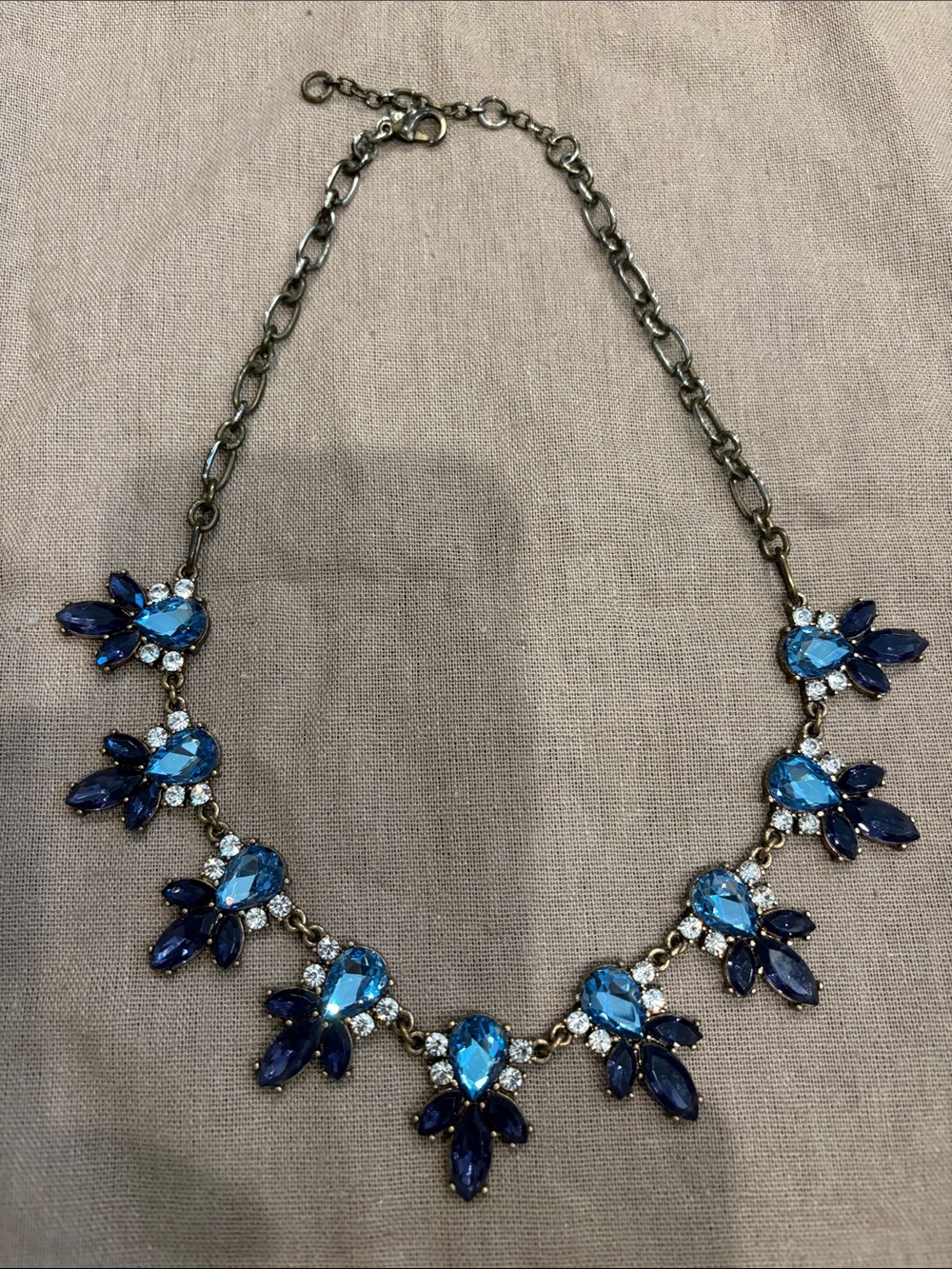 J. Crew Blue Crystal Statement Necklace - Women Jewelry